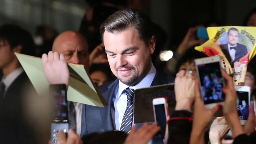 Leonardo DiCaprio with fans