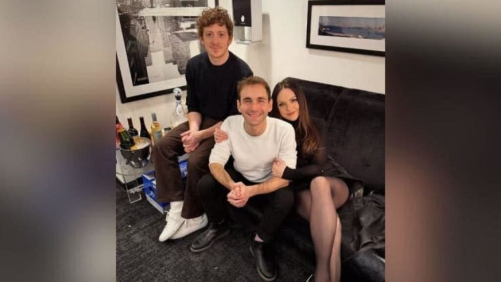 Ethan Slater supports Ariana Grande backstage at SNL